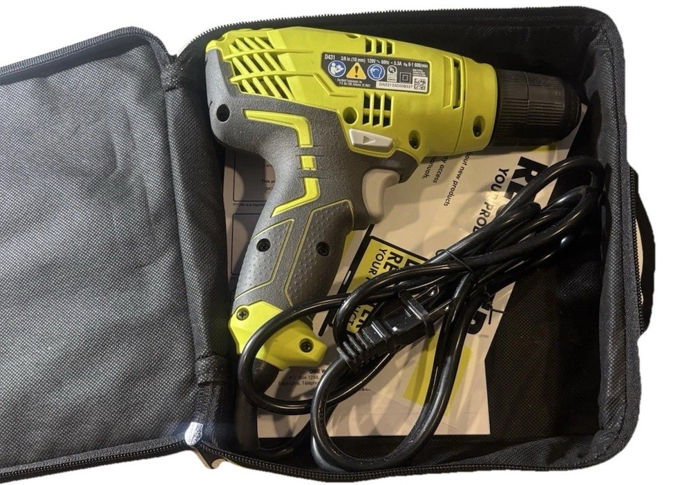 RYOBI 5.5 Amp Corded 3/8 in. Variable Speed Compact Drill/Driver with Bag