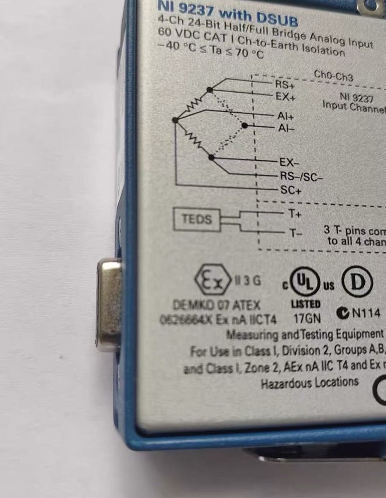 National Instruments NI 9237 cDAQ Strain / Bridge Input Module, D-Sub