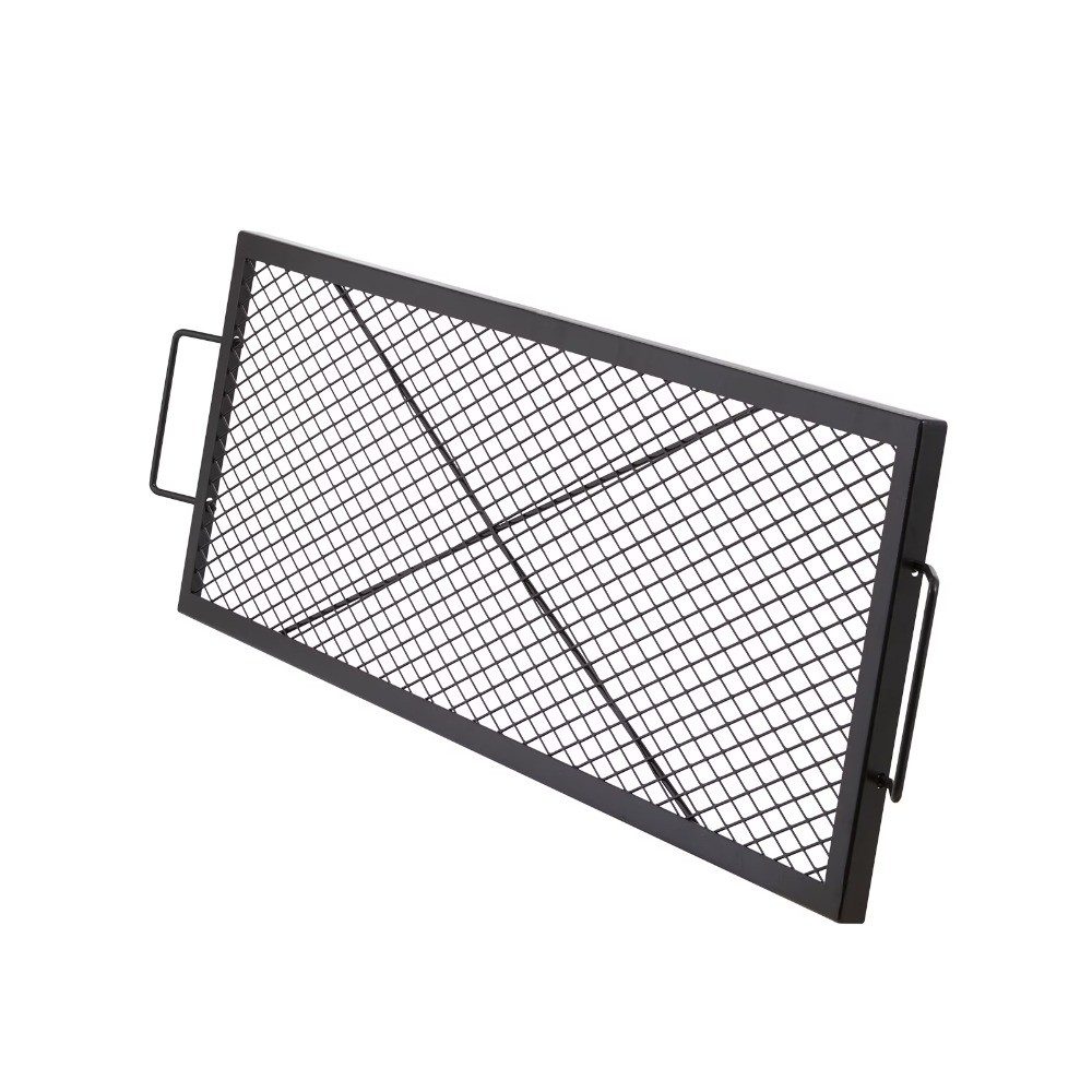 X-Marks Fire Pit Grill Grate, Rectangular Cooking Grid