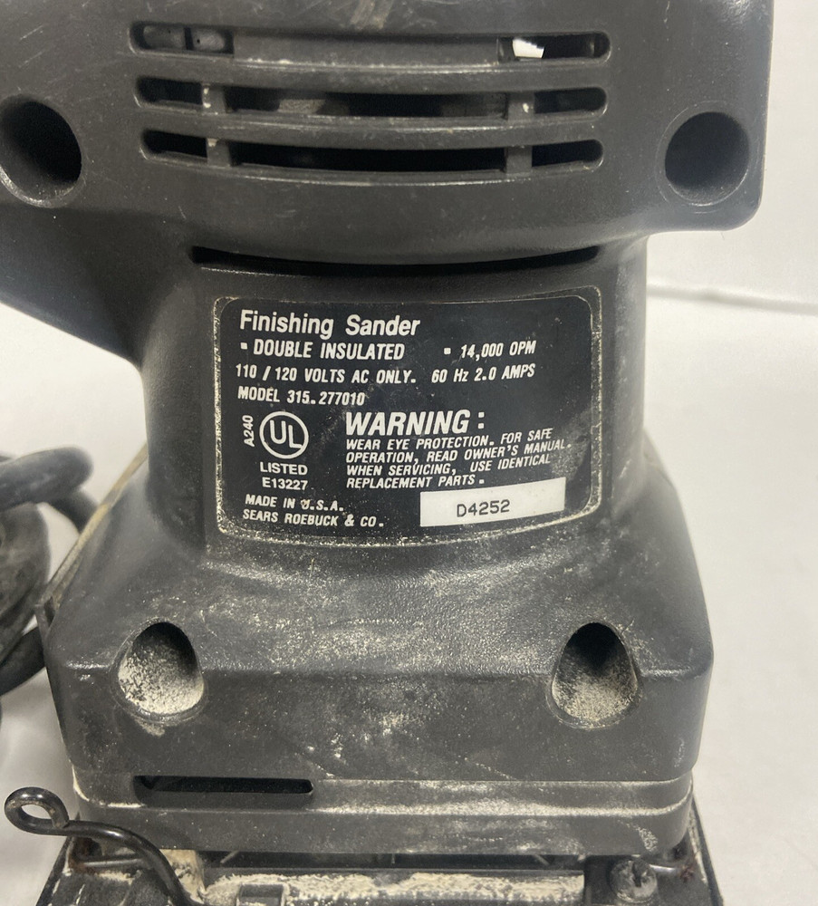 craftsman 2amp finishing sander 04252