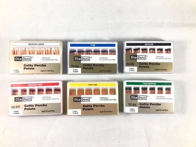 DIADENT Gutta Percha Points Endodontic Product (100 Pieces) Accessory Size