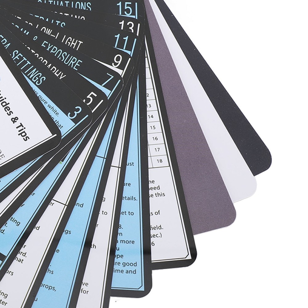 DSLR Cheat Sheet White Balance Gray Card Bundle Quick Reference Guides Master