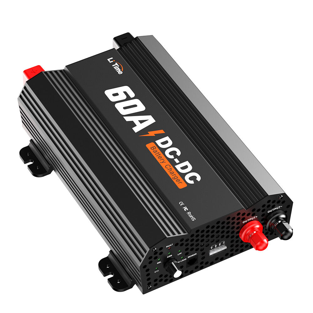 LiTime 12V 60A DC to DC Battery Charger for 12V LiFePO4 Lead-Acid SLA Gel AGM
