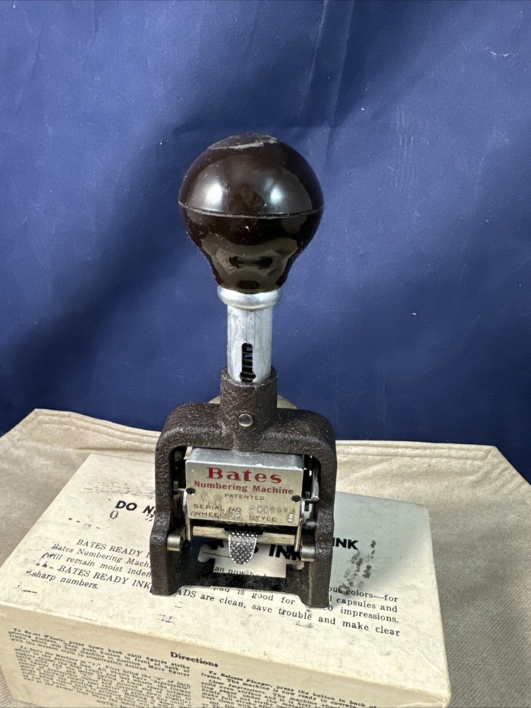 Bates Automatic Numbering Machine Wheels 6 Style E