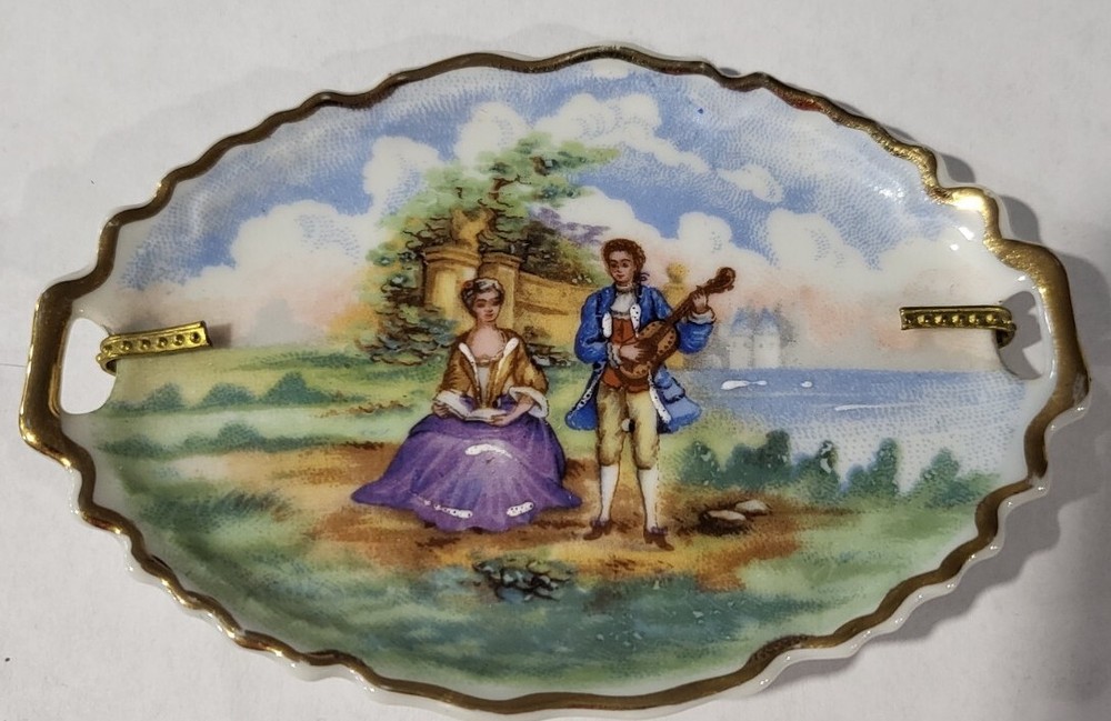 Antique Handpainted Limoges Scene
