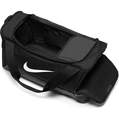 Nike Brasilia Small Training Duffel Bag (Black/White, 41L 20"L x 11"W x 11"H )
