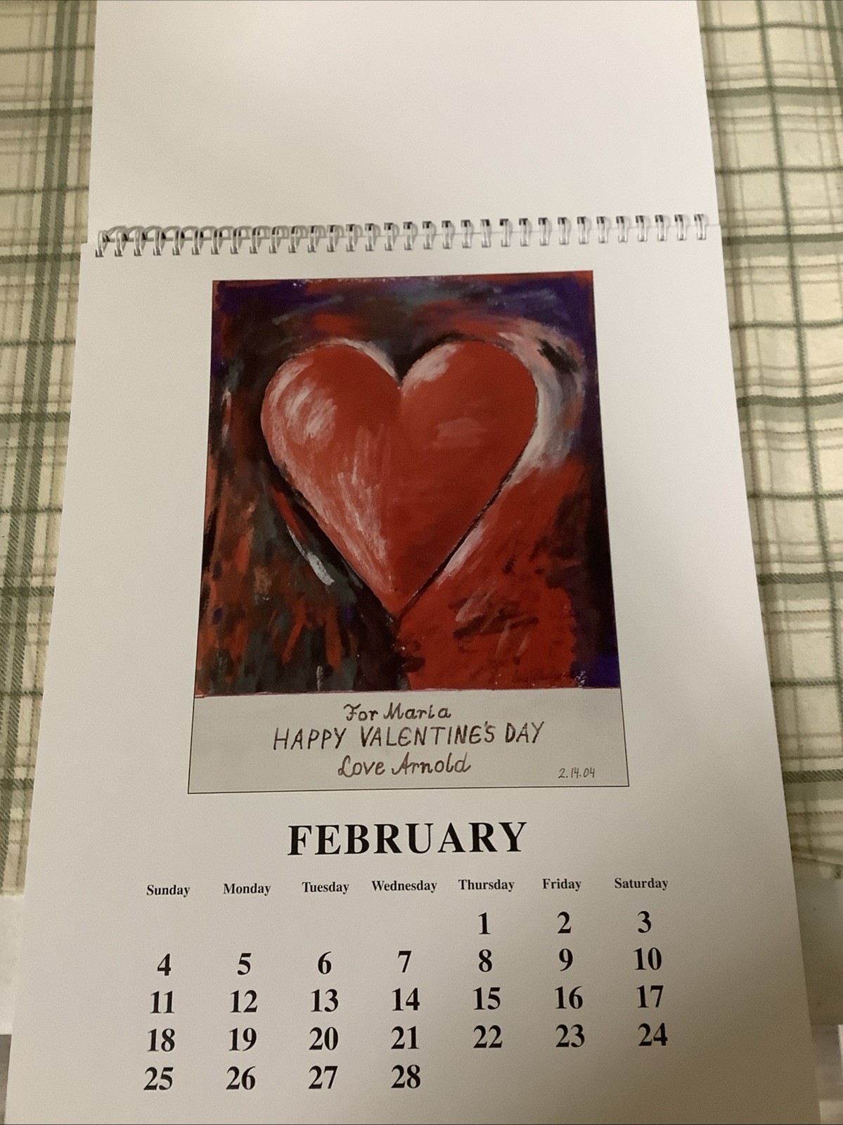 Rare Arnold Schwarzenegger 2007 Holiday Calendar Of His Art W/ Signed Letter