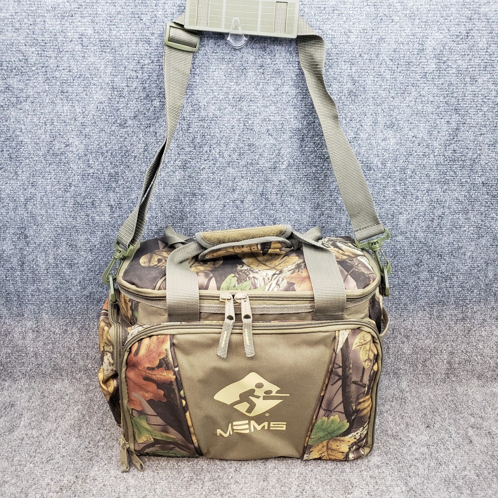 Camo Cooler Collapsible Mems Logo Strap - Mossy Oak Style - Camping Work
