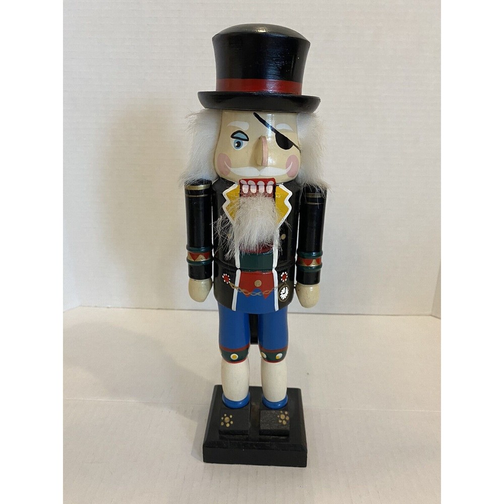 Nutcracker Pirate With Eye Patch 12 Inches Wooden