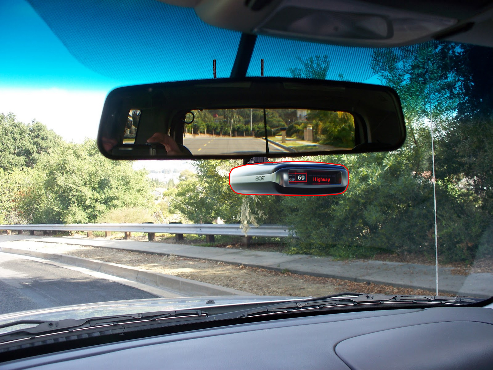Radar Detector Mirror Mount for All Escort Passport 9500ix STI S2 BELTRONICS RED