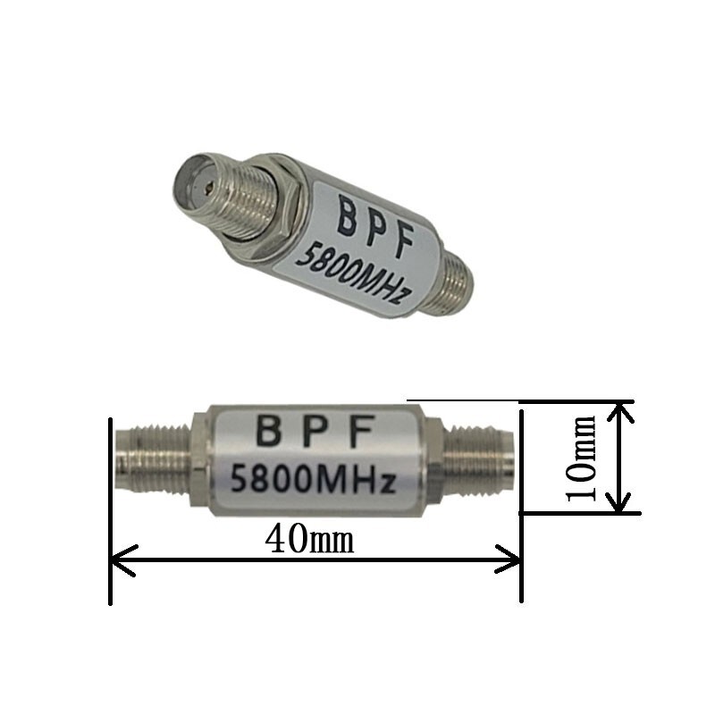 Round Shell High Performance 5.8GHz Bandpass Filter 2.4GHz Suppressor