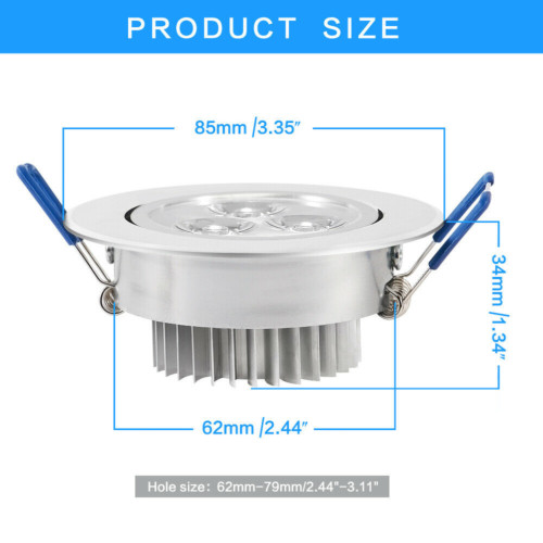 4pcs Dimmable 3w 5w Downlight LED Recessed Ceiling Light Panel Light 110V