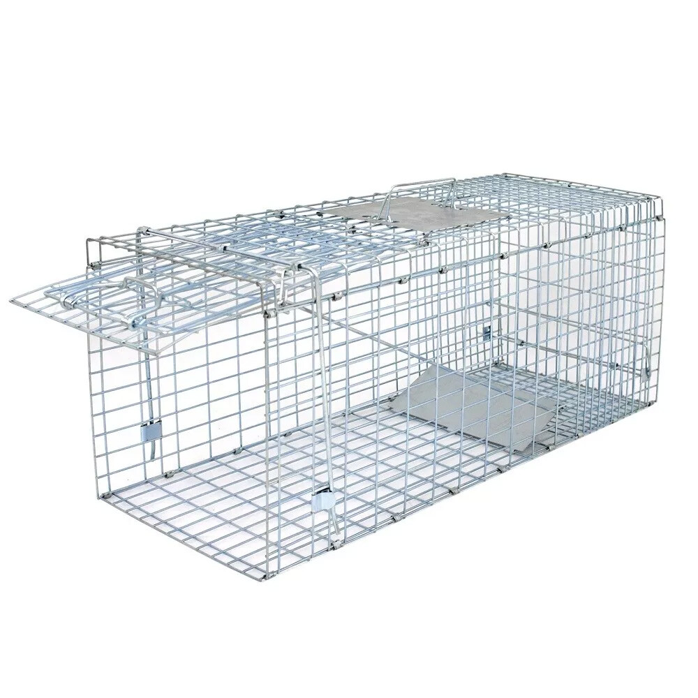 Live Animal Trap Extra Large Rodent Cage Garden Rabbit Raccoon Cat 24"X8"X 7.5"