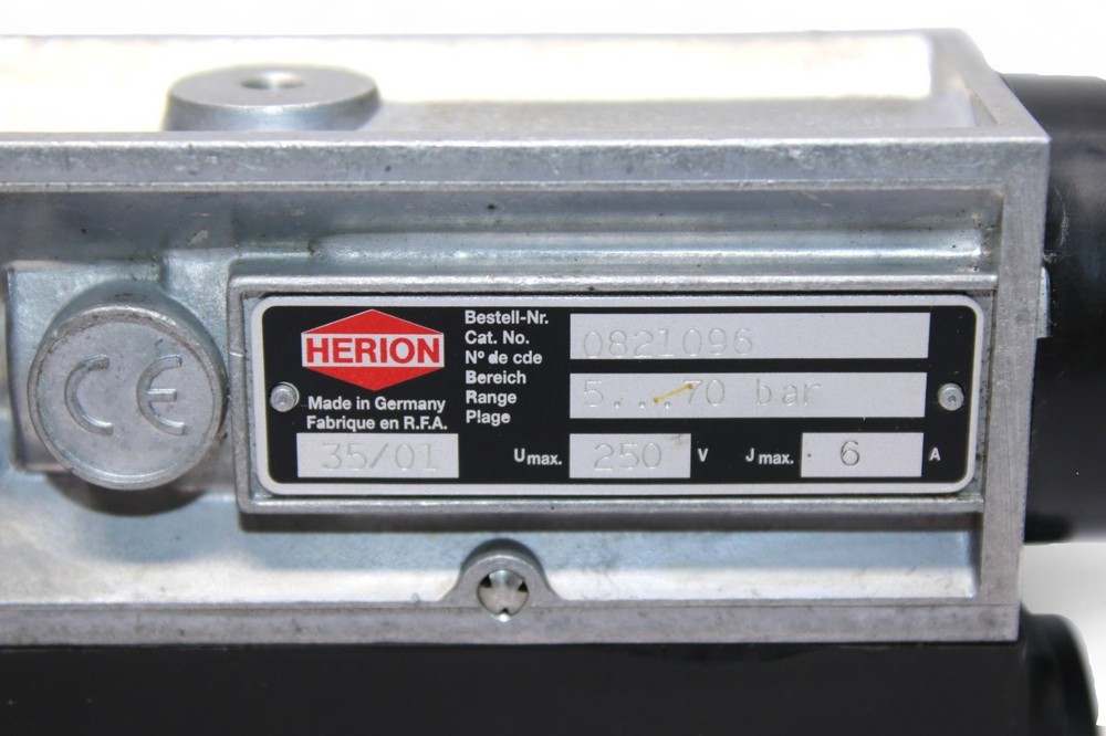 HERION 0821096 PRESSURE SWITCH (5…70 bar)