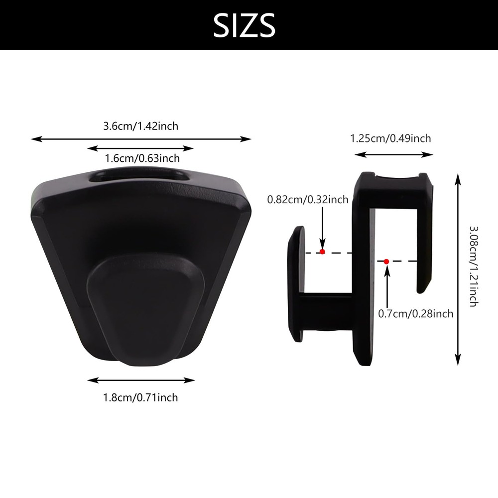 60 Pack Space Saving Hanger Hooks, Black Plastic Triangle Hangers, Connector ...