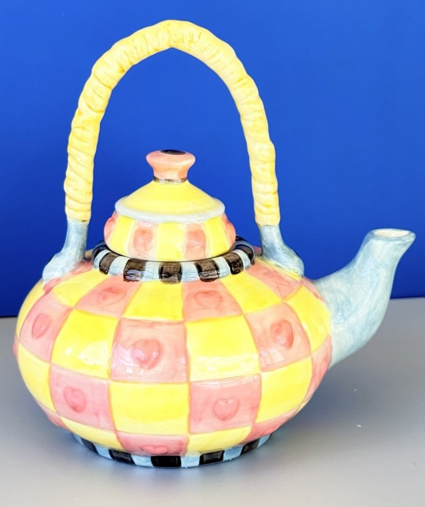 Debbie Mumm Hand Painted Mini Teapot First Impressions Collection