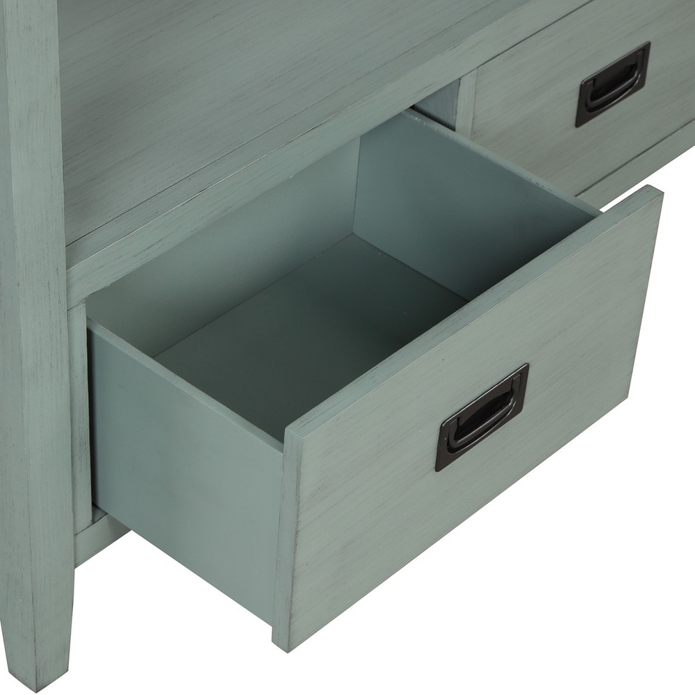 36'' Console Table Entry Sofa Table with 4 Drawers 1 Storage Shelf for Entryway