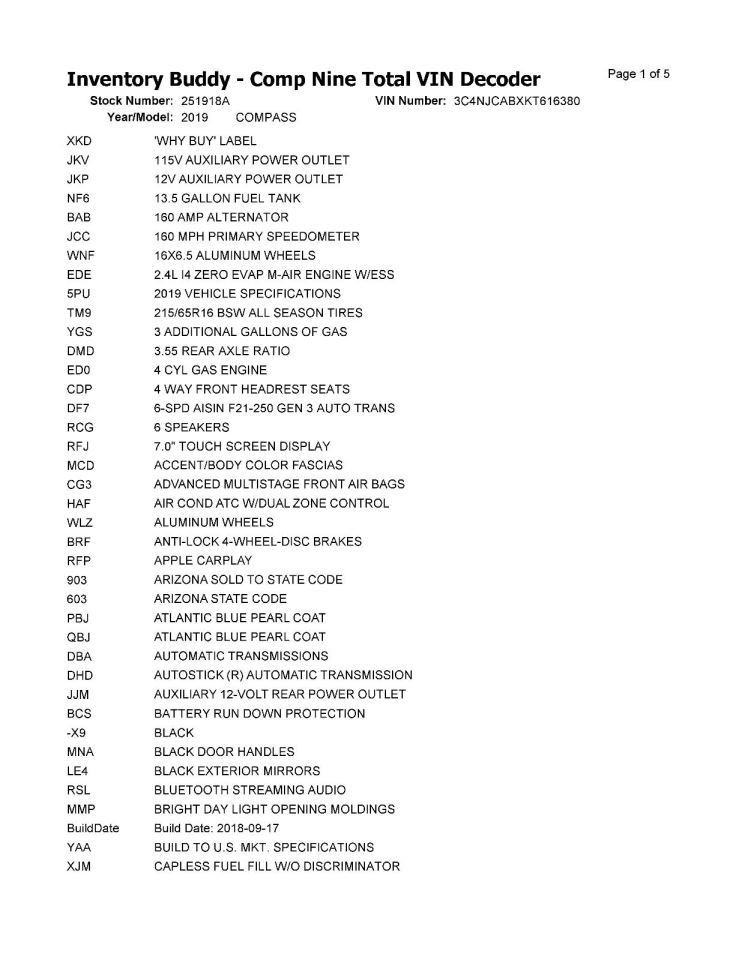 Engine ECM Electronic Control Module Fits 17-21 COMPASS 2486554