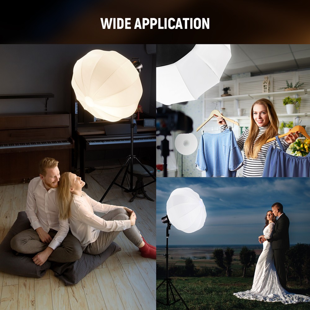 NEEWER 26''Lantern Softbox,Quick Release 360°Light Diffuser Bowens Mount Softbox
