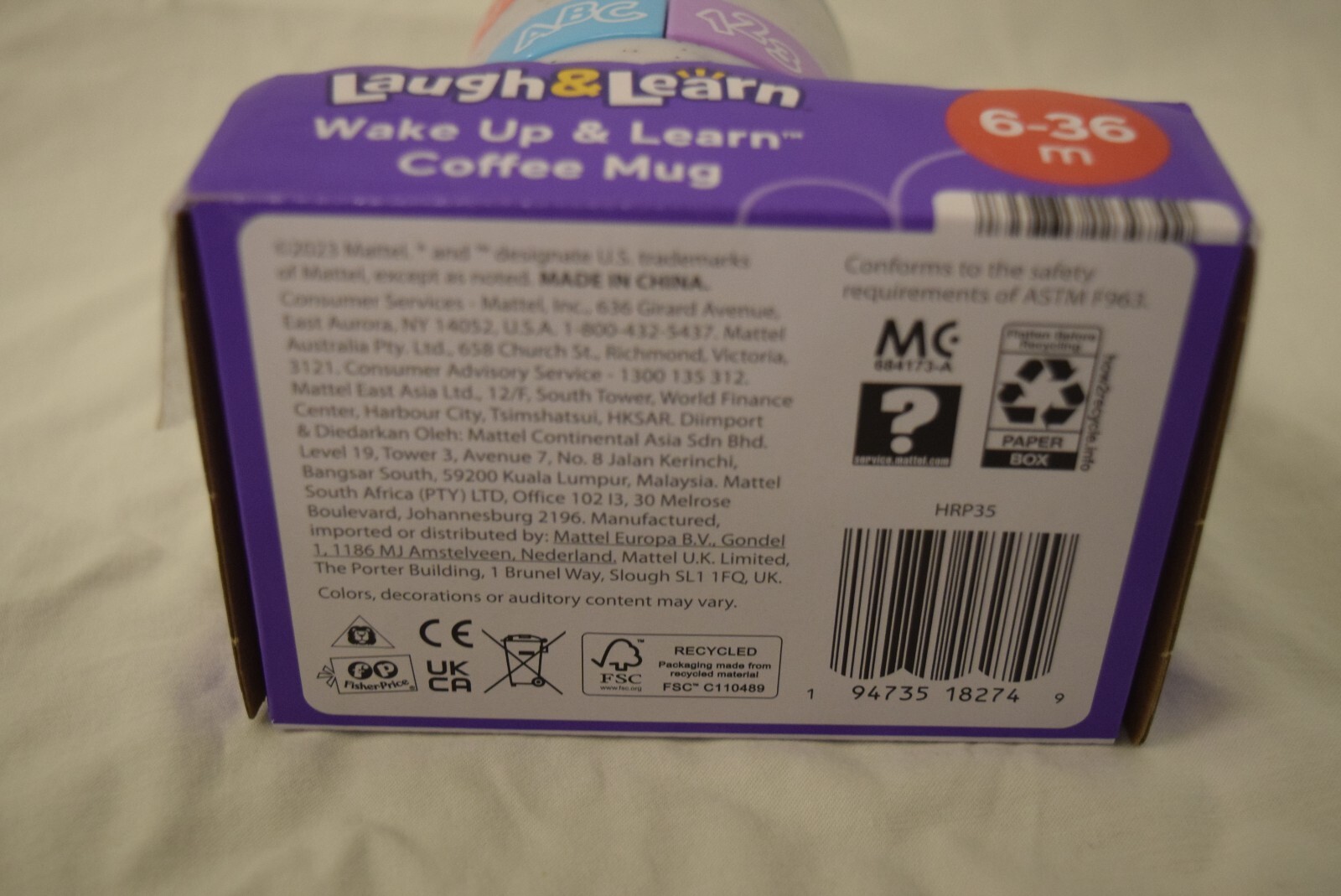 Fisher-Price Laugh & Learn Wake Coffee Mug Interactive Sounds 🔥 New !