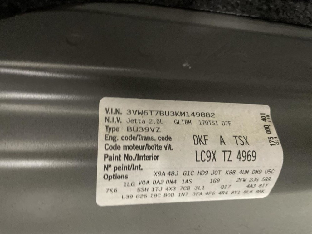 Complete Console Front Floor Fits 19-21 JETTA 939057