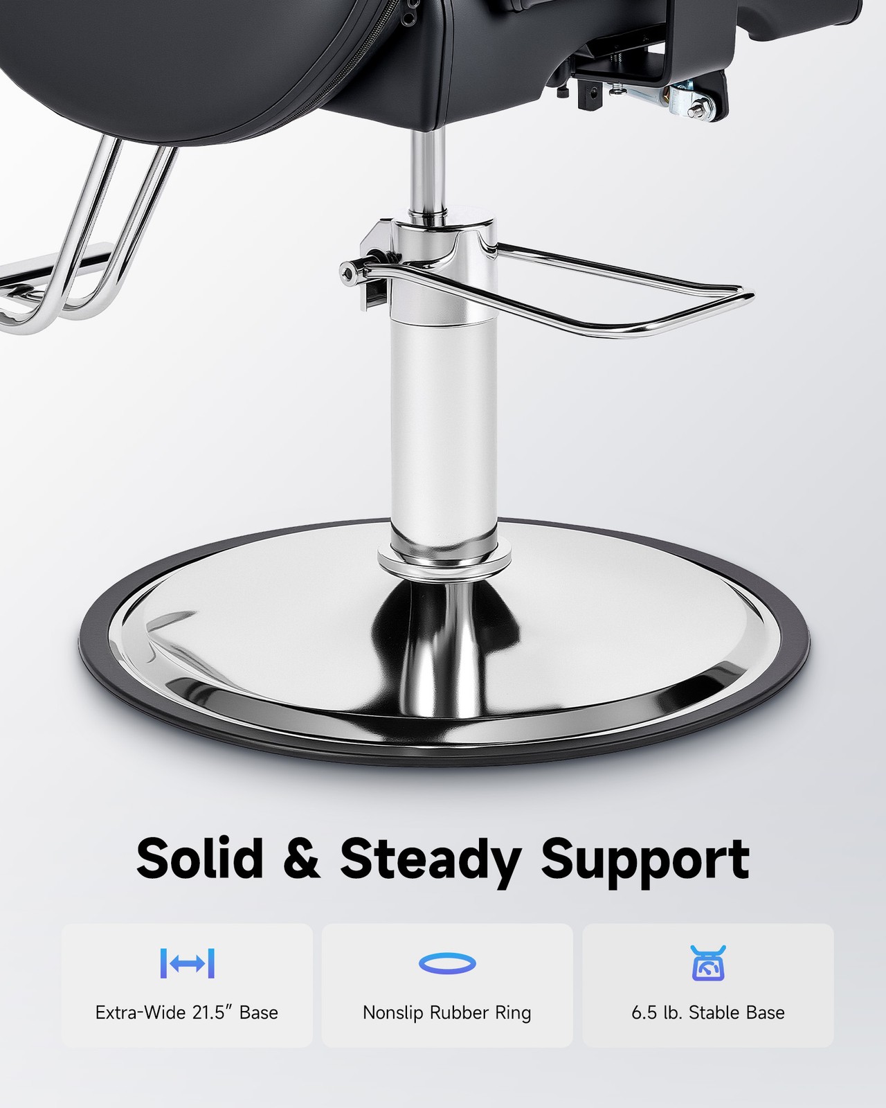 360° Styling All Purpose Hydraulic Black Reclining Barber Chair Salon Beauty Spa