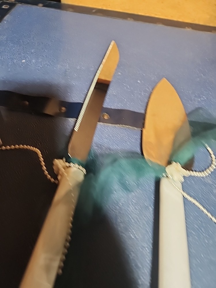 Wedding Cake Serving Set White and green