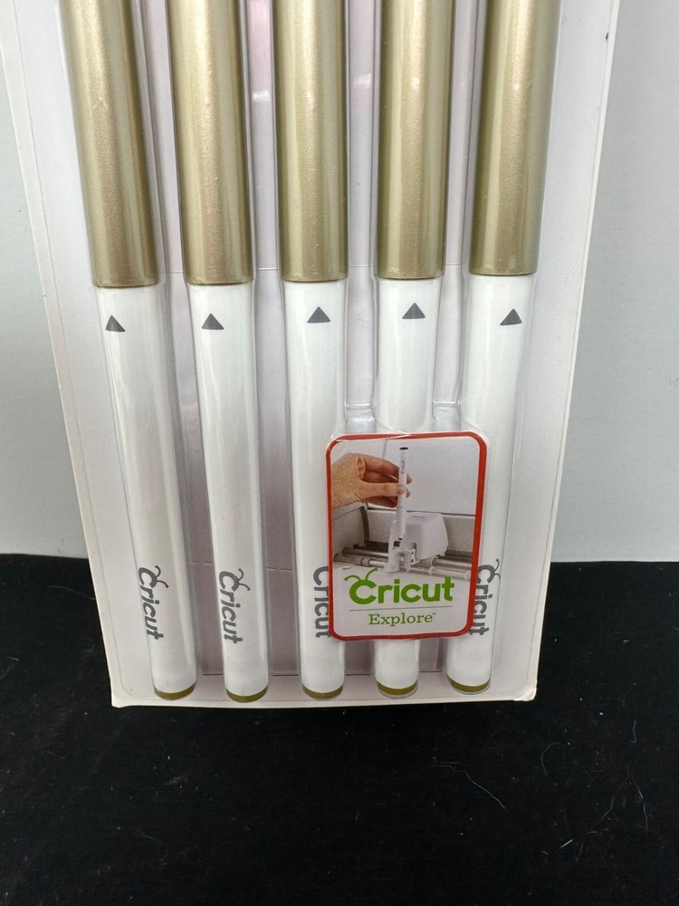Cricut Explore Multi Pen Set Gold Write Draw Calligraphy Water Based Ink 5 Pack