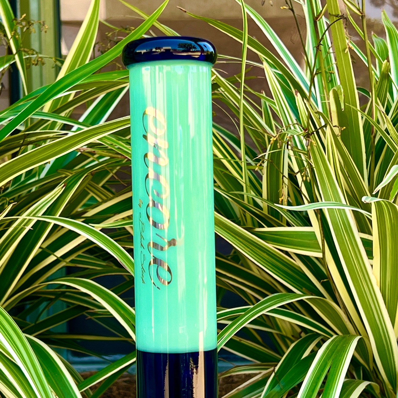 16" inch 50 x 7mm Wall Super Thick Base Color Glass Bong Tobacco Hookah Beaker