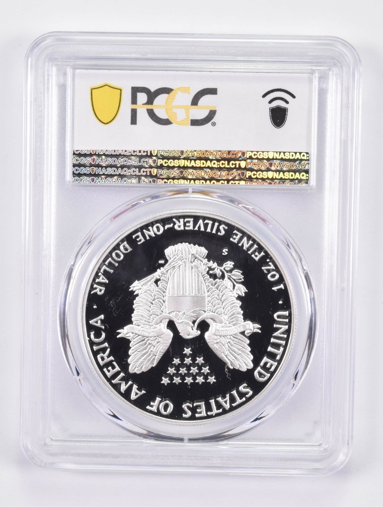 1986-S PR70 DCAM American Silver Eagle PCGS Blue Label *0385