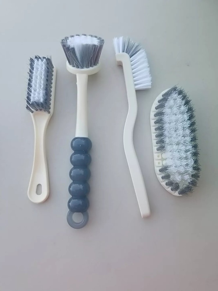 Multi-Purpose Scrub Brush Set - 4 Pack Kitchen Cleaning Brushes with Stiff Brist