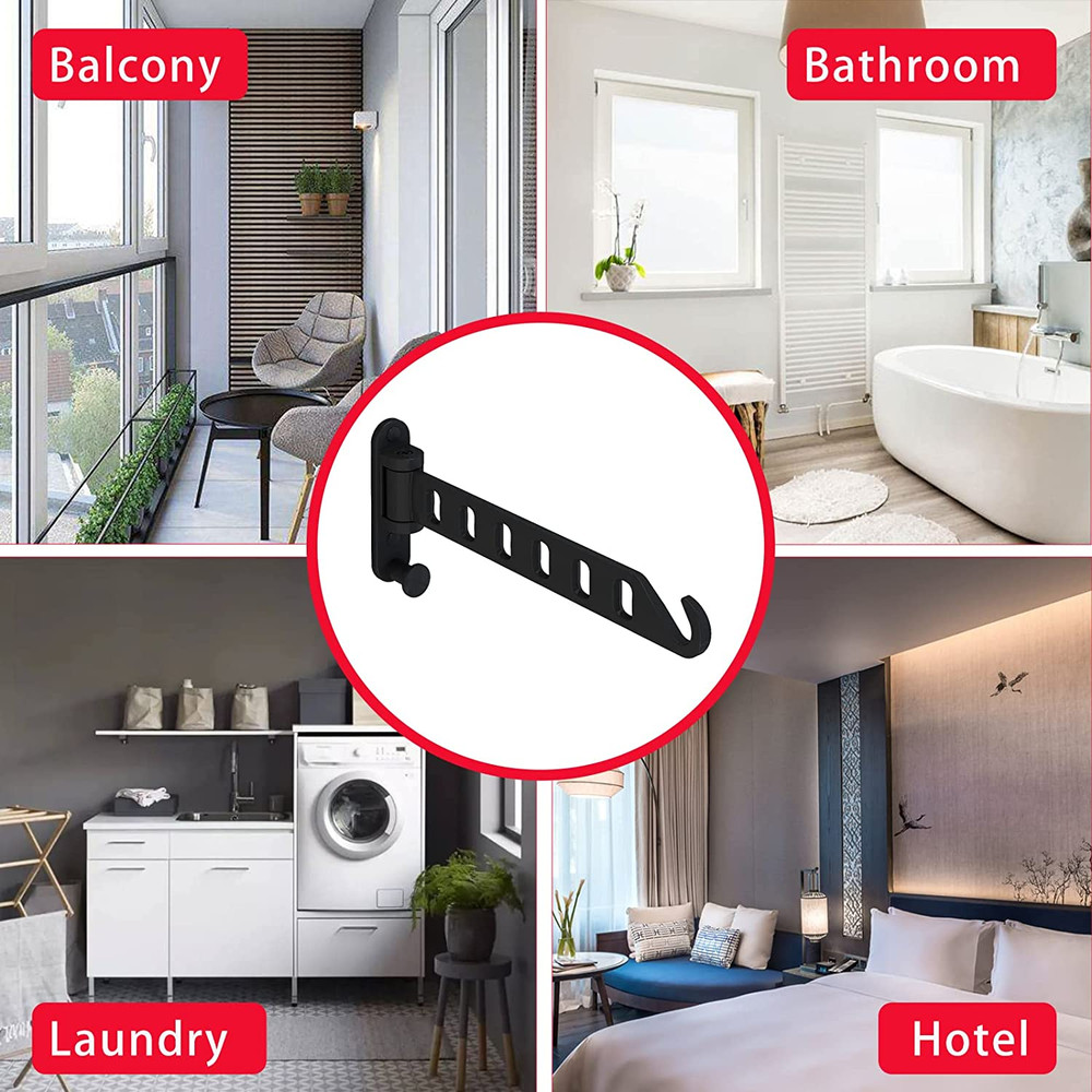 Wall Mounted Clothes Hangers, Foldable Clothing Drying Racks for Laundry