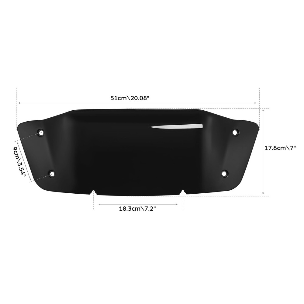 7'' Windshield with Bracket Risers for FLHX Street Glide 2023-2025