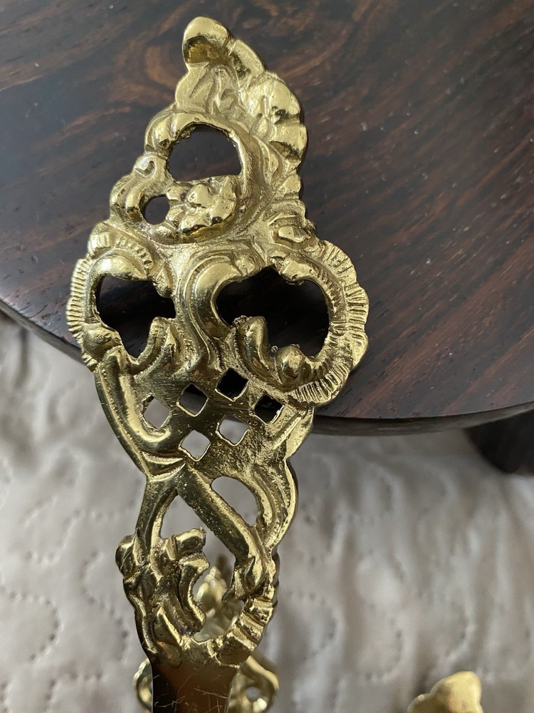 Vintage Brass Curtain Tie Backs Hooks