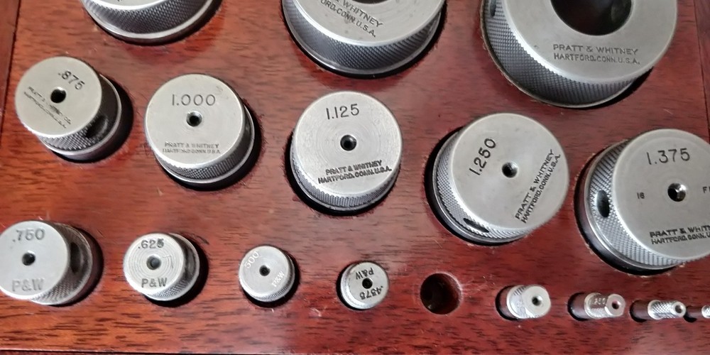 PRATT & WHITNEY Round Plug Gage Block set MASTER SET