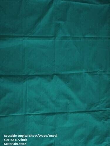 Reusable Surgical Sheet/Drape/Plain Towel/Plain Drape (52"x72", Green)