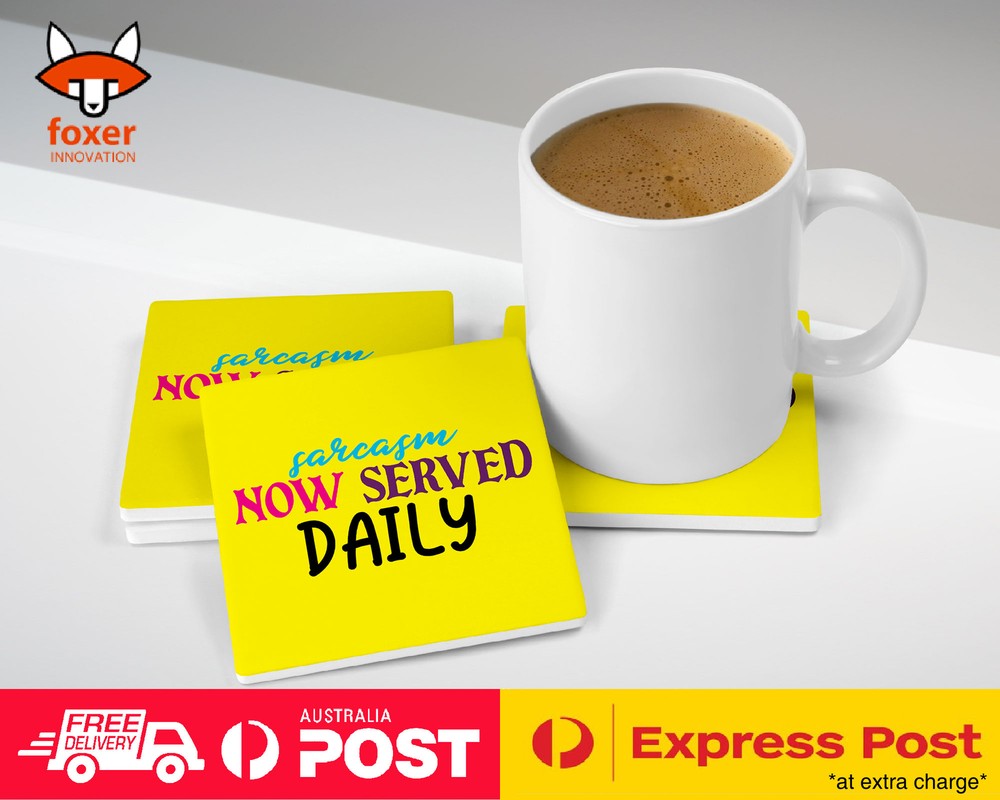 COASTER COFFEE DRINKING MAT|FUNNY SARCASTIC JOKE QUOTES #7
