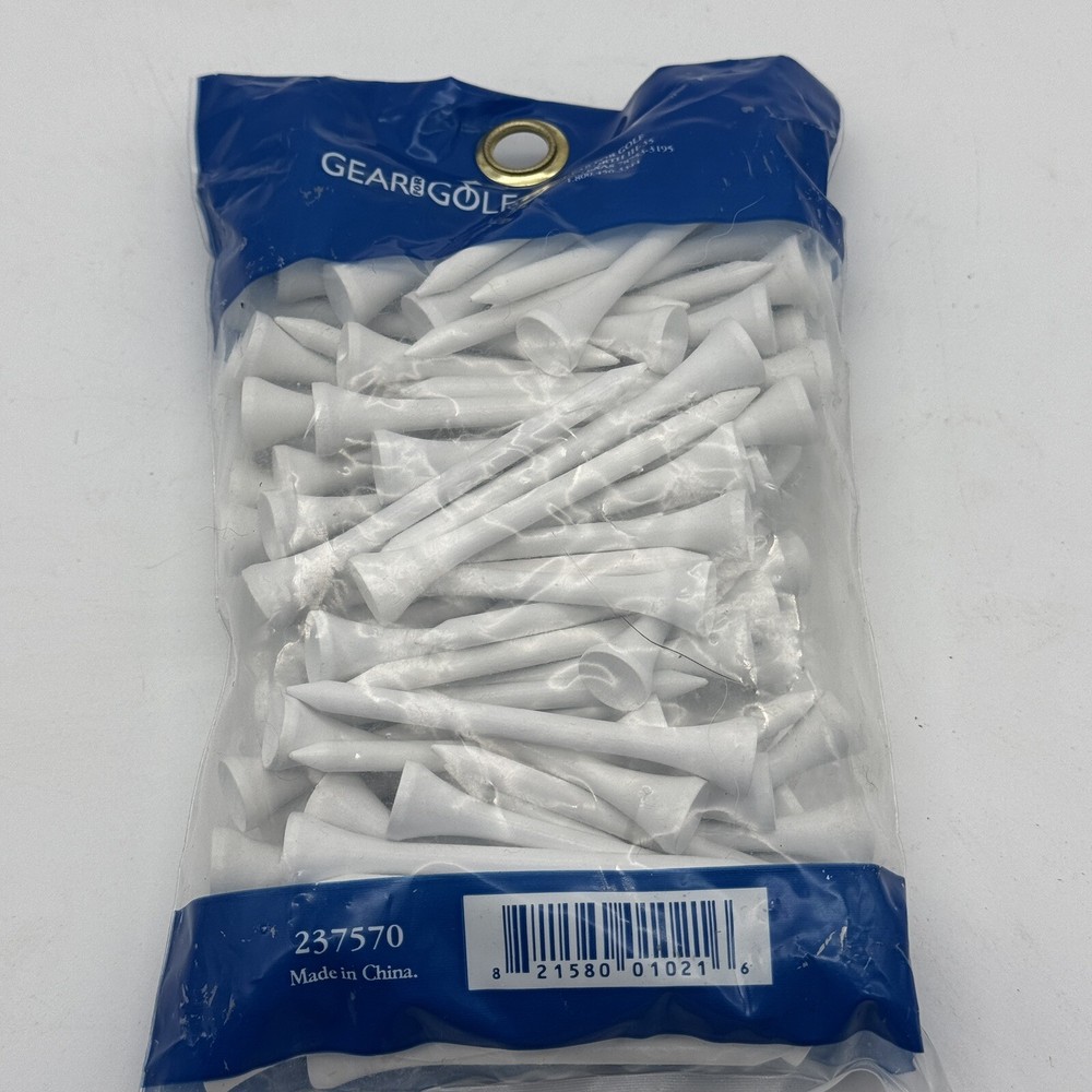 Gear For Golf 2 3/4" Tees 100 Count Pack White New