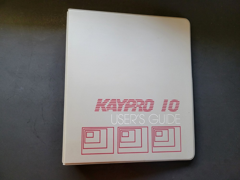 Vintage Kaypro 10 User's Guide Binder - EMPTY - BINDER ONLY