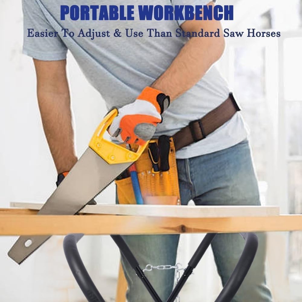 Portable Workbench Folding Work Stand, 2Pack 750 Pound Capacity Foldable Work..