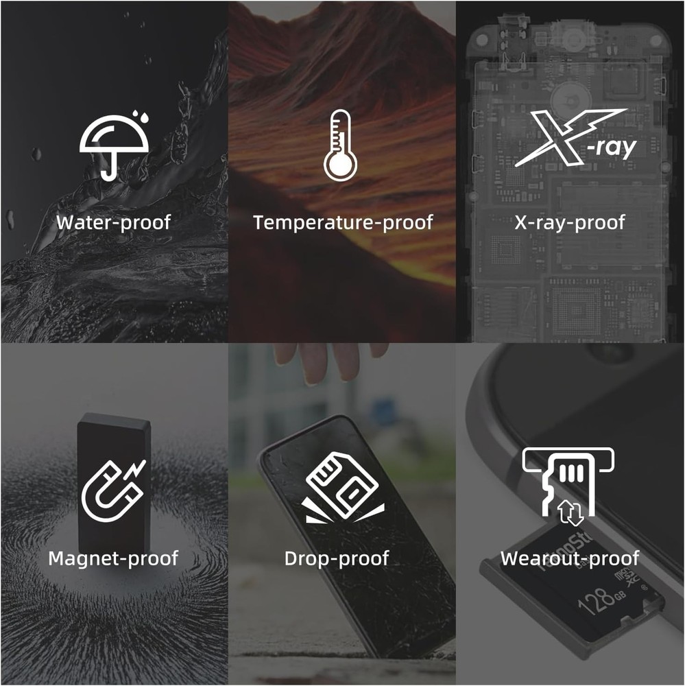 Basic 128GB MicroSDXC Flash Memory with Adapter 90MB/s Read 50MB/s Write UHS-...