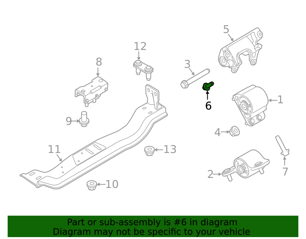 Genuine Ford Mount Bracket Mount Bolt W708747S439