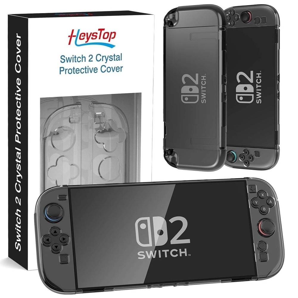 Clear Case For Nintendo Switch 2 with HD Screen Protector, PC Protective Cover