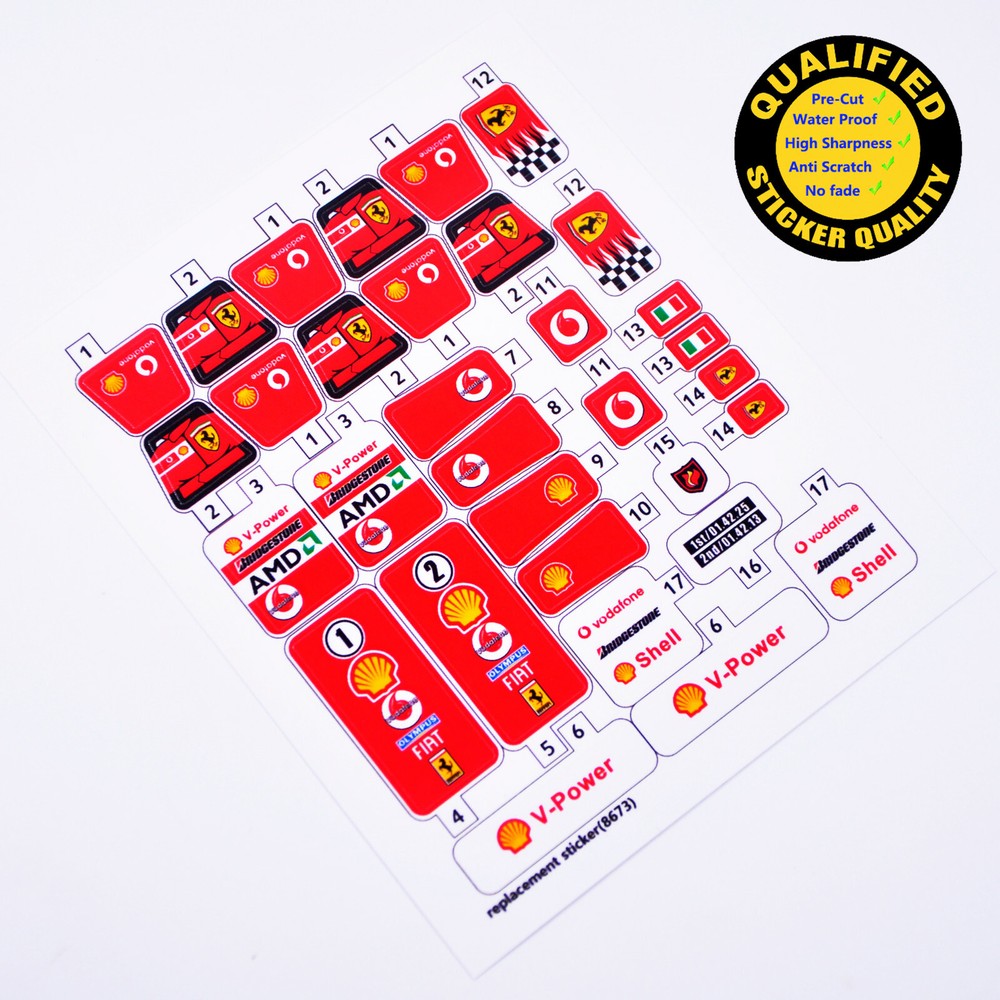 Replacement sticker for set 8673 Precut sticker