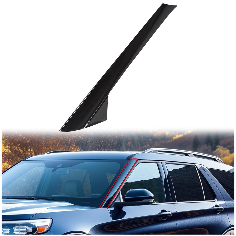 Left A-Pillar Molding Windshield Outer Trim Compatible with 2011-2019 Ford Ex...