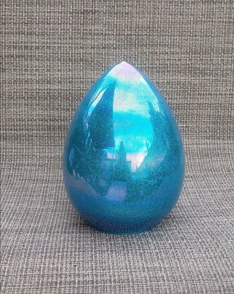 Blue Glittered Decorative Egg