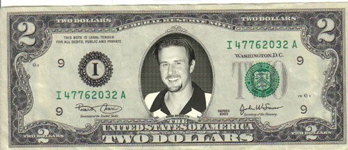 David Arquette $2 Dollar Bill Mint! Rare! $1