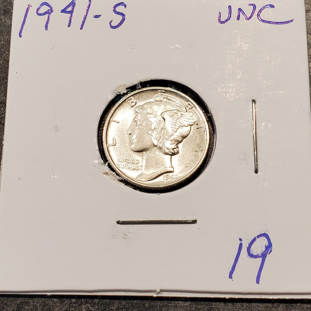 1941-S  MERCURY DIME BU-UNC  #19