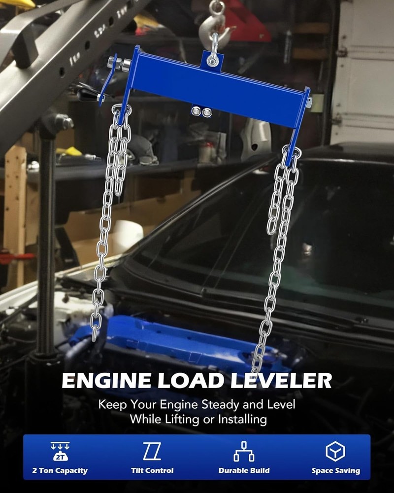 Rugged 4000 lb Engine Leveler with Secure Chains - Ultimate Tool for Mechanics