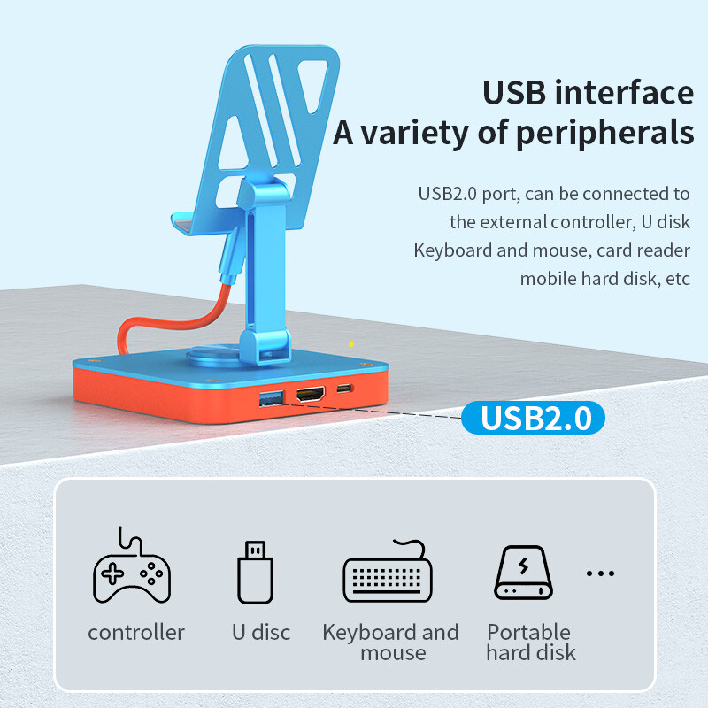 Adjustable Stand Adapter 3in1 Type-C Multi-functional HUB for Switch SmartPhone